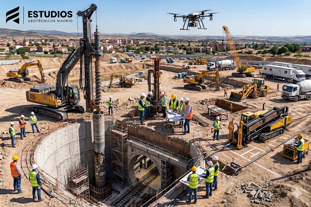 El terreno como protagonista silencioso en infraestructuras de alta carga Las superficies destinadas a soportar tráfico constante, maquinaria pesada o almacenamiento industrial requieren un análisis técnico exhaustivo. Por ello, los ingenieros realizan estudios geotécnicos del suelo para aparcamientos y explanadas industriales con el objetivo de conocer la resistencia real del terreno antes de iniciar la obra. Este paso permite identificar riesgos como asentamientos diferenciales, baja capacidad portante o presencia de materiales inestables.