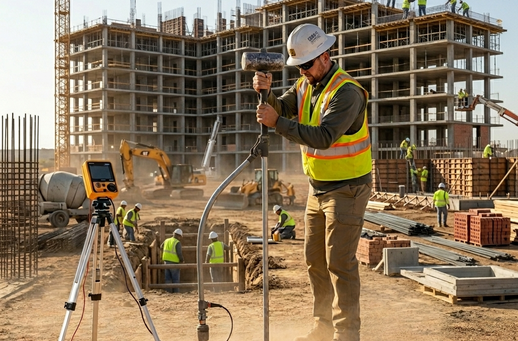 Estudios geotécnicos para la construcción de edificios de viviendas
