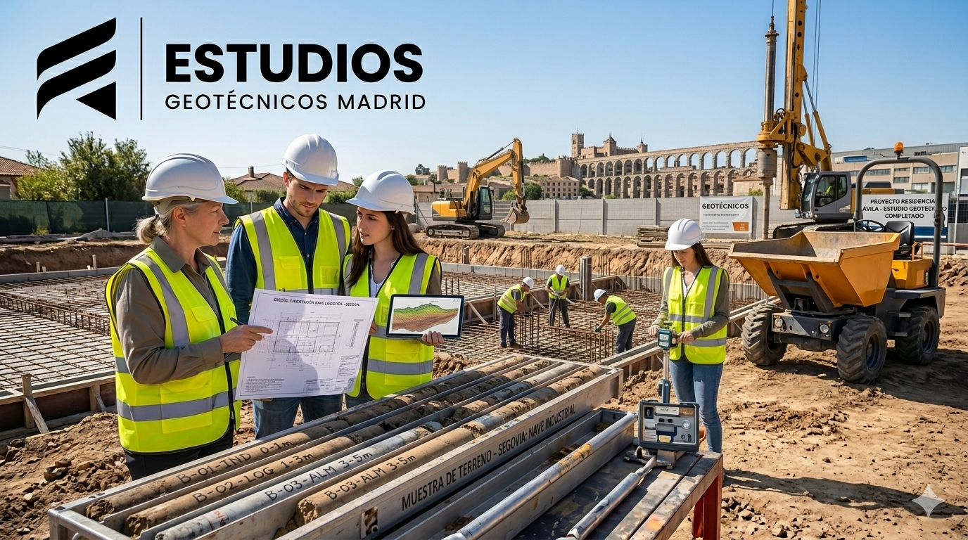 Los estudios geotécnicos en Segovia aumentan en naves industriales para garantizar seguridad estructural y estabilidad del terreno.