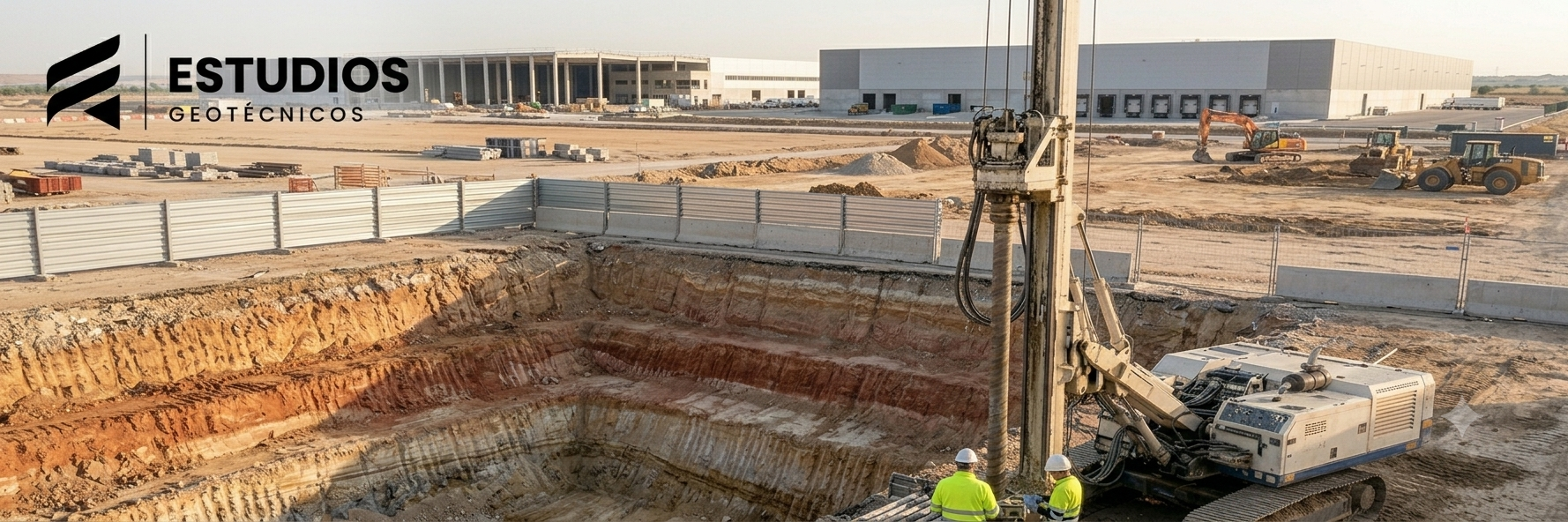 El estudio geotécnico naves industriales determina las características del subsuelo antes de construir.